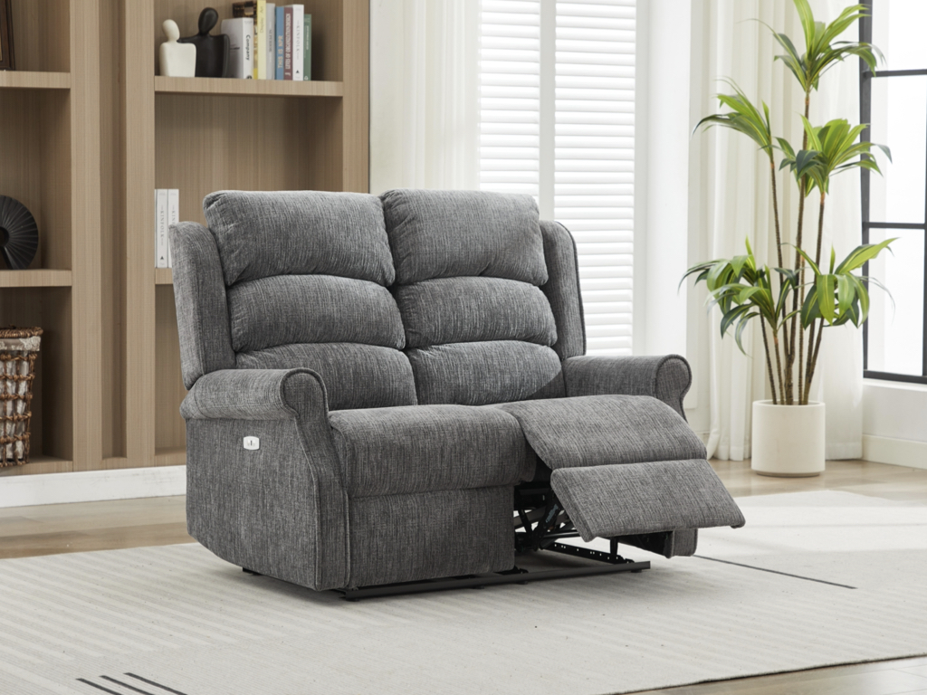 Rochester 2 Seater Sofa Fabric Electric Recliner - Holmes Hill ...